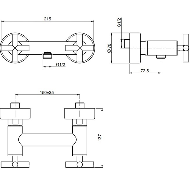 Смеситель для душа Fima Carlo Frattini Maxima F5305/1CR (хром), без излива