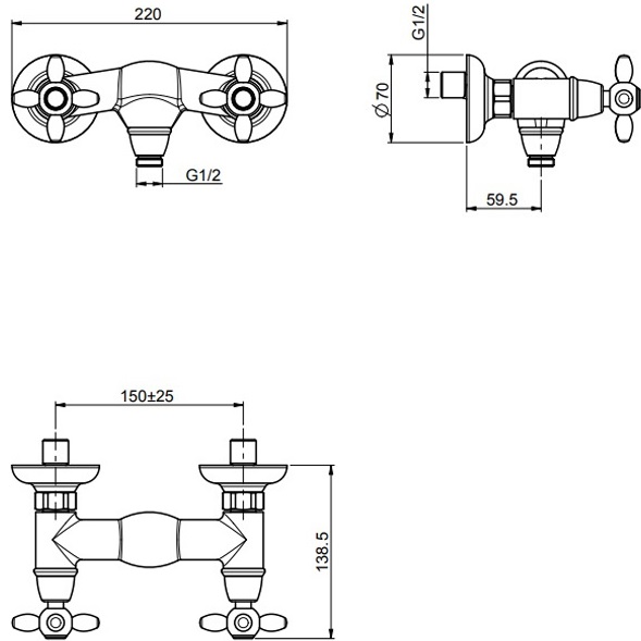 Смеситель для душа Fima Carlo Frattini Olivia F5005/1OR (золотой)