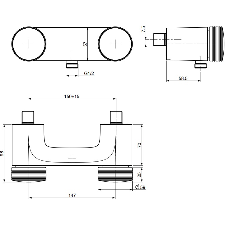 Смеситель для душа Fima Carlo Frattini Texture Collection F5605/1HCR (хром), без излива