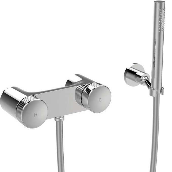 Смеситель для душа Fima Carlo Frattini Texture Collection F5605HCR (хром), с душевым комплектом