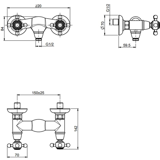 Смеситель для душа настенный Fima Carlo Frattini Elizabeth F5085/1CR (хром)