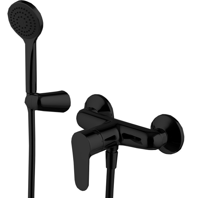 Смеситель для душа настенный Fima Carlo Frattini Serie F3835NS (черный матовый)