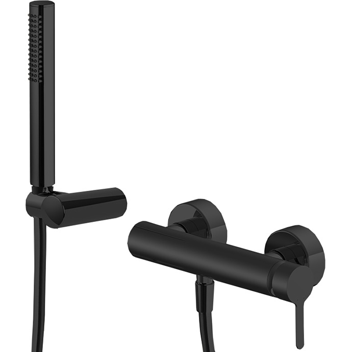 Смеситель для душа настенный Fima Carlo Frattini Snap F3115NS (черный матовый)