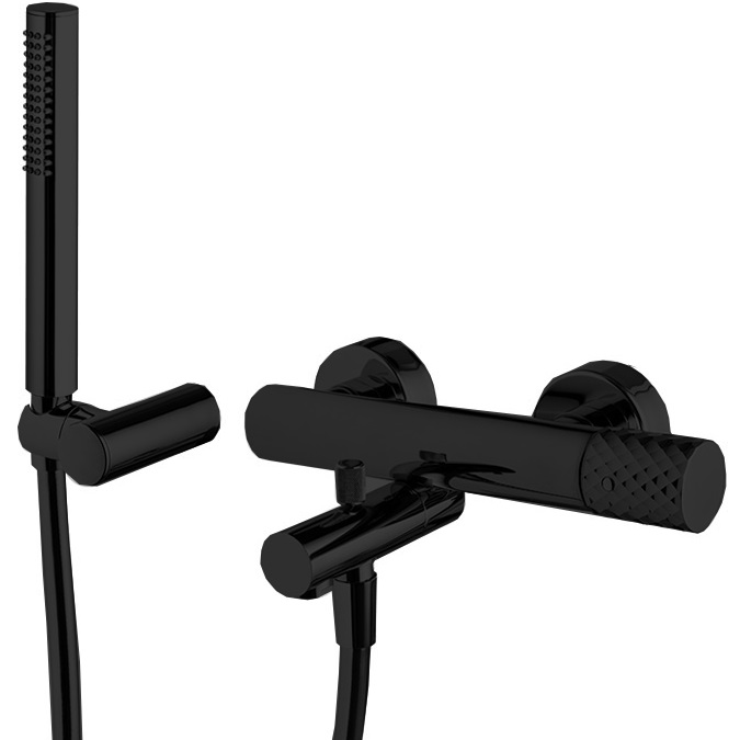 Смеситель для душа настенный Fima Carlo Frattini Spillo Tech F3034TNXNS (черный матовый), с изливом