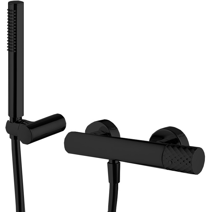 Смеситель для душа настенный Fima Carlo Frattini Spillo Tech F3035TXNS (черный матовый)