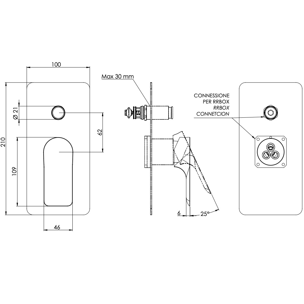 Смеситель для душа Remer Infinity I09KBNPO (никель матовый брашированный)