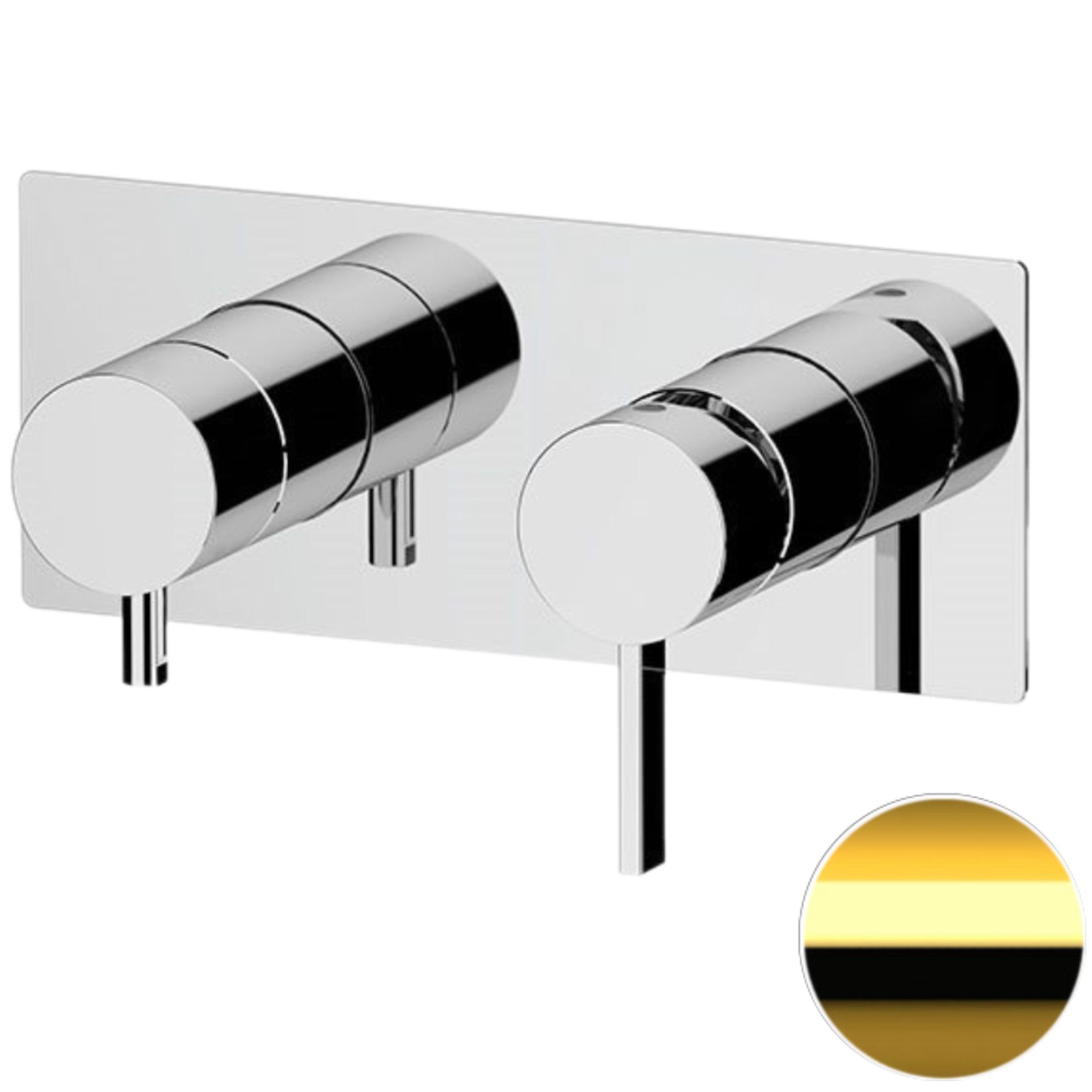 Смеситель для душа скрытого монтажа Remer Metrica MC93ZDO (золотой)