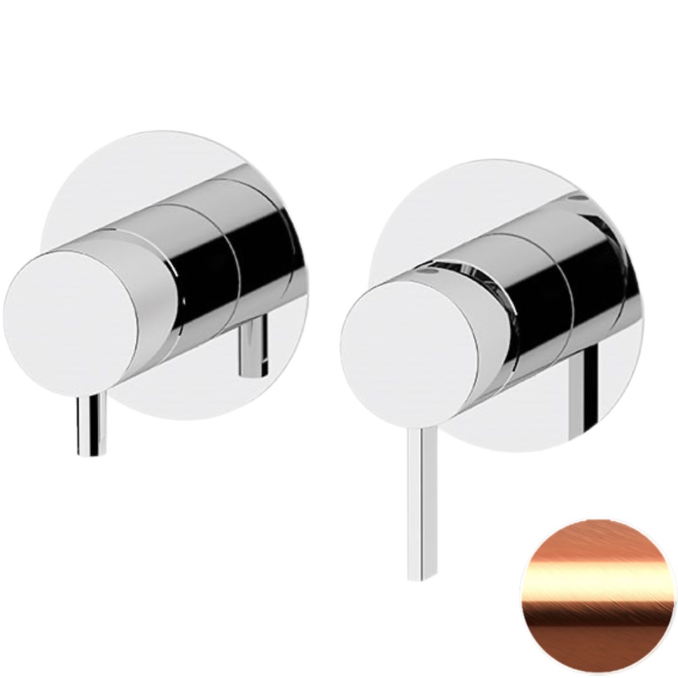 Смеситель для душа скрытого монтажа Remer Metrica MC93ZPRP (медь брашированная)