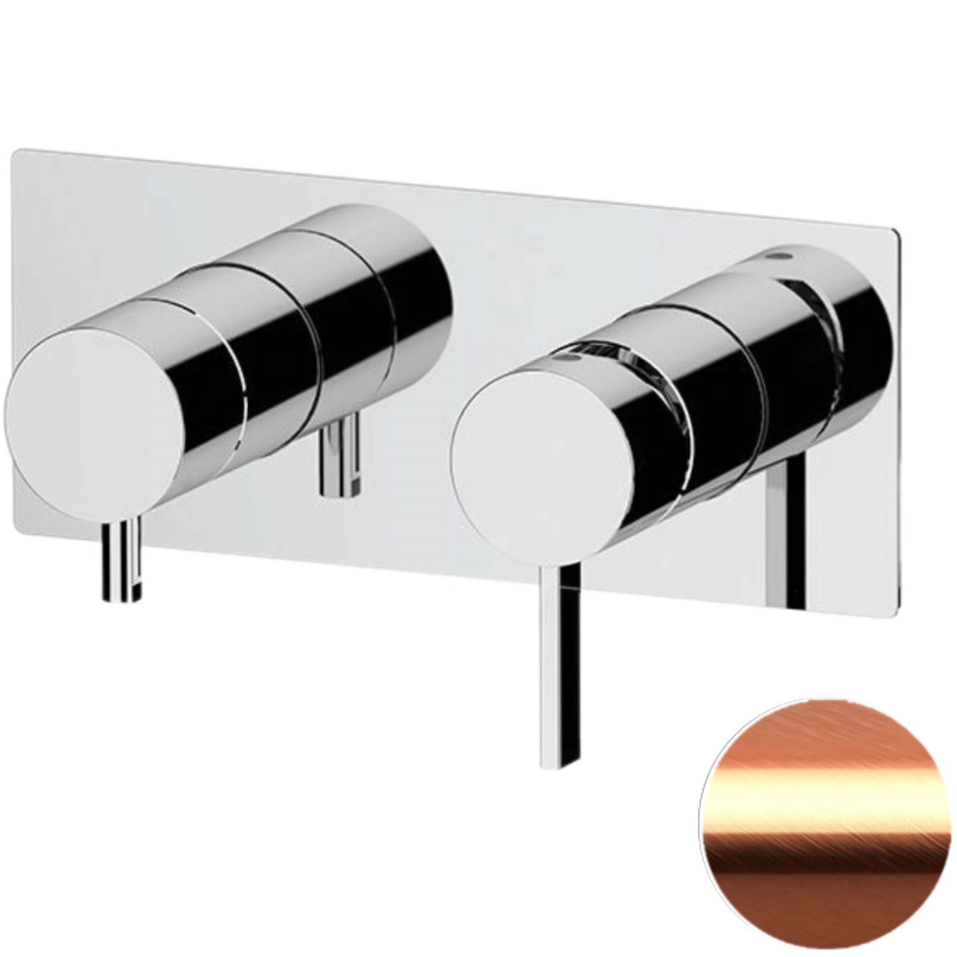 Смеситель для душа скрытого монтажа Remer Metrica MC93ZRP (медь брашированная)