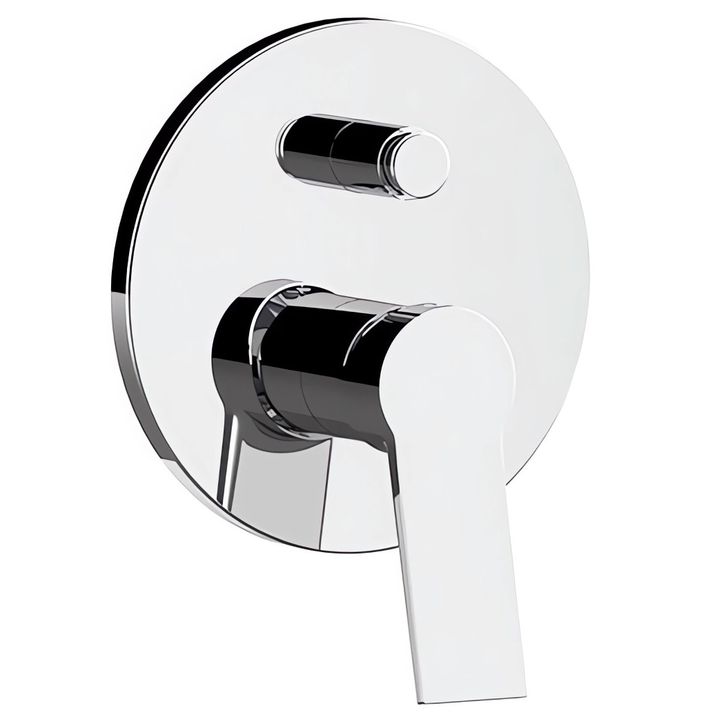 Смеситель для ванны душа Remer Slash SL09 (хром), девиатор кнопочный, скрытая часть в комплекте