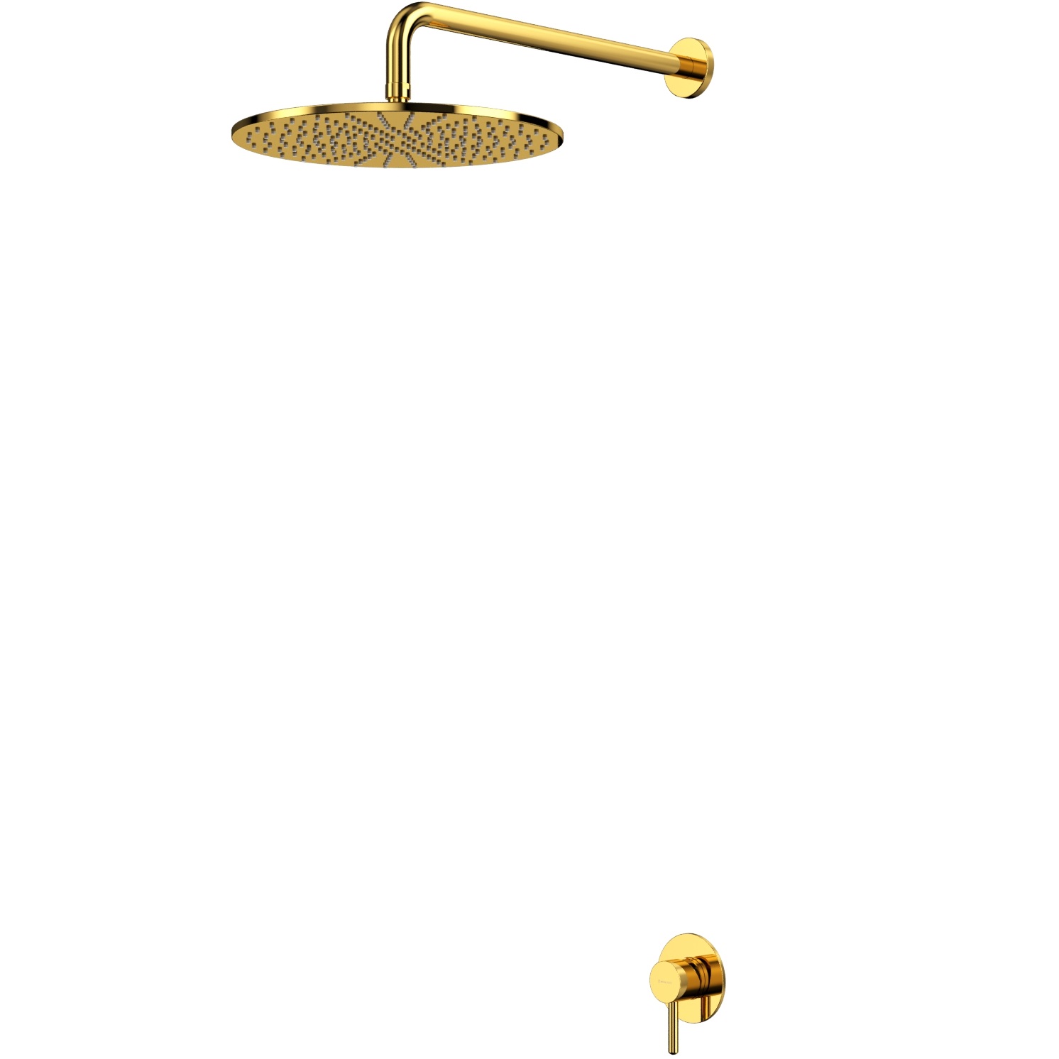Смеситель для душа с верхним душем 30x30 см., Whitecross Серия Y YSET01GL (золотой), без излива