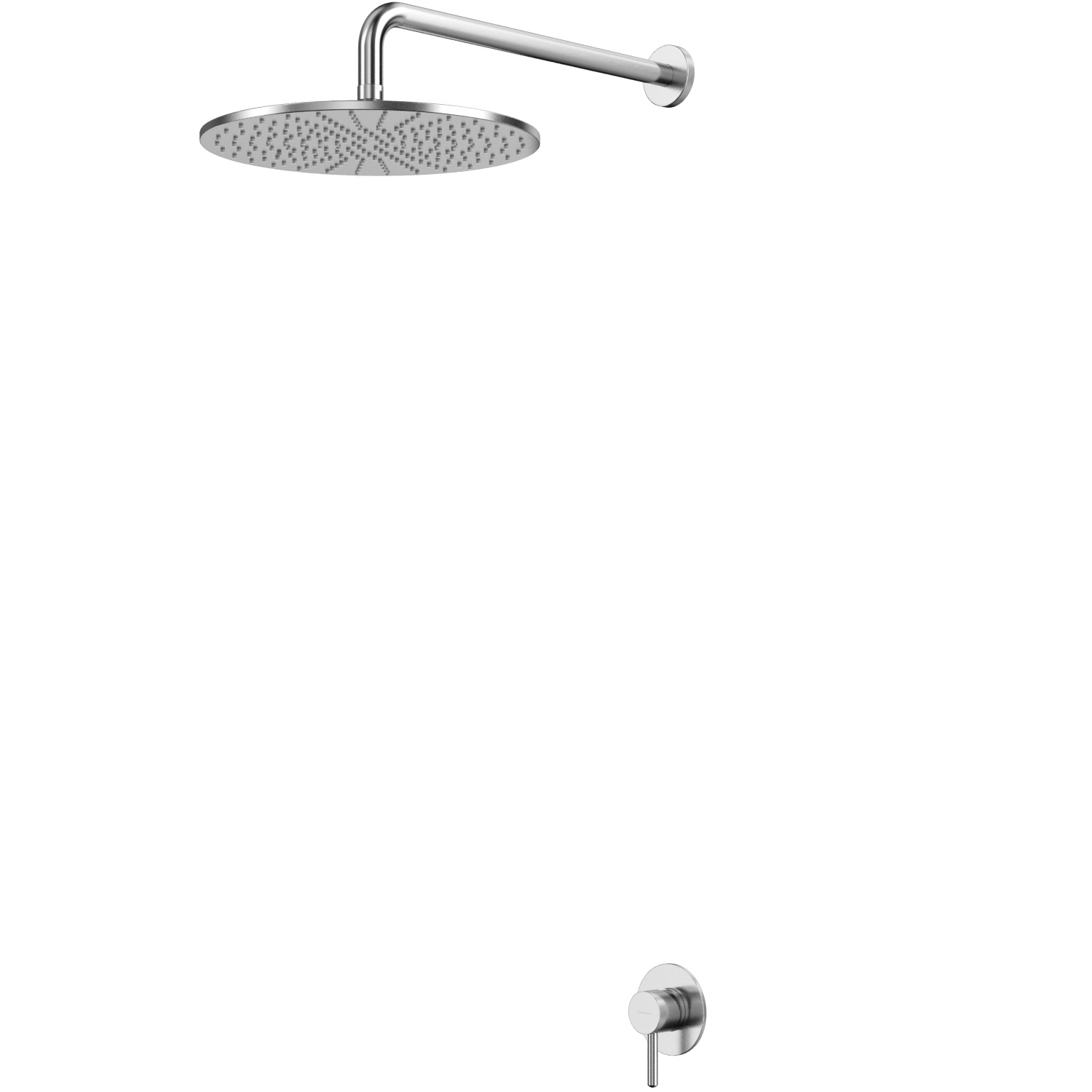 Смеситель для душа с верхним душем 30x30 см., Whitecross Серия Y YSET01NIB (никель брашированный), без излива