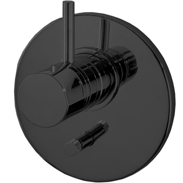 Смеситель для душа скрытого монтажа Fima Carlo Frattini Fimatherm F4039X2NS (черный матовый), с термостатом, 2 источника