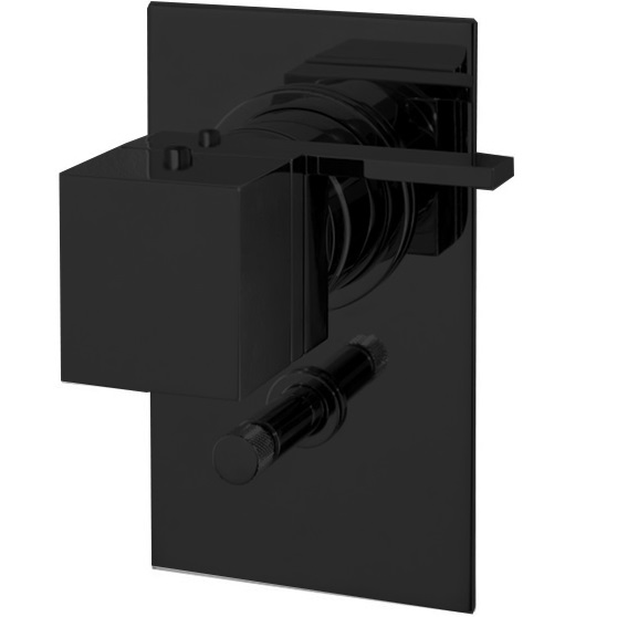 Смеситель для душа скрытого монтажа Fima Carlo Frattini Fimatherm F4049X2NS (черный матовый), с термостатом, 2 источника