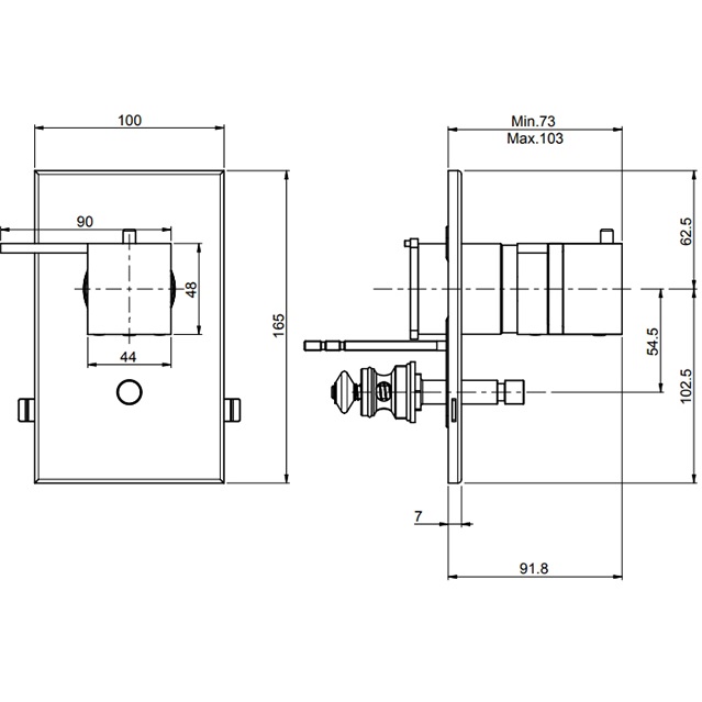 Смеситель для душа скрытого монтажа Fima Carlo Frattini Fimatherm F4049X2OR (золотой), с термостатом, 2 источника