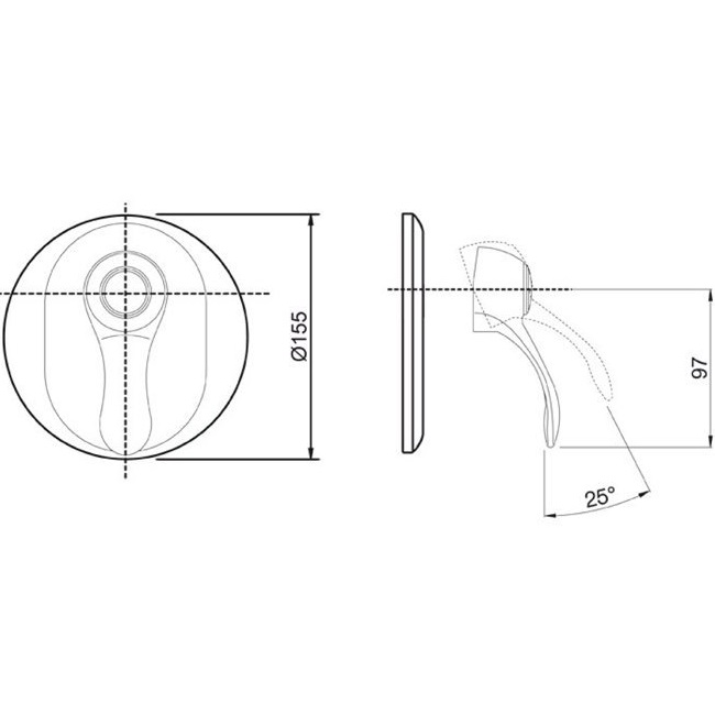 Смеситель для душа скрытого монтажа Fima Carlo Frattini Lamp F3309X1CR (хром)