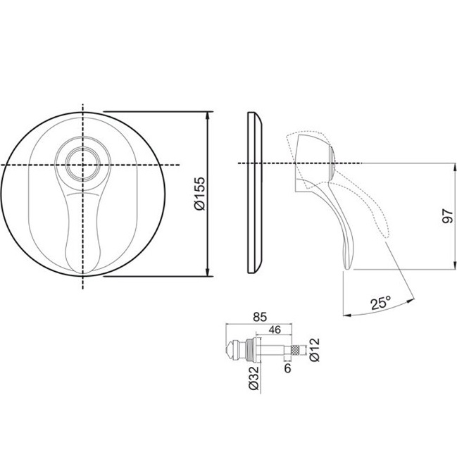 Смеситель для душа скрытого монтажа Fima Carlo Frattini Lamp F3309X2CR (хром)