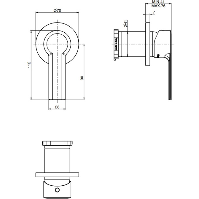 Смеситель для душа скрытого монтажа Fima Carlo Frattini Mast F3133N1OR (золотой)