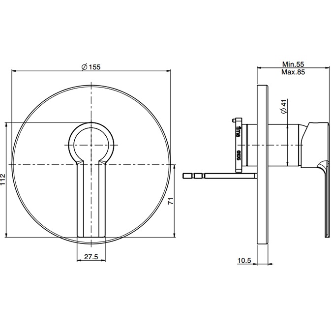 Смеситель для душа скрытого монтажа Fima Carlo Frattini Mast F3139X1CR (хром)