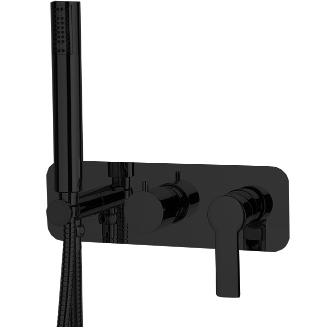 Смеситель для душа скрытого монтажа Fima Carlo Frattini Mast F3149WX2NS (черный матовый)