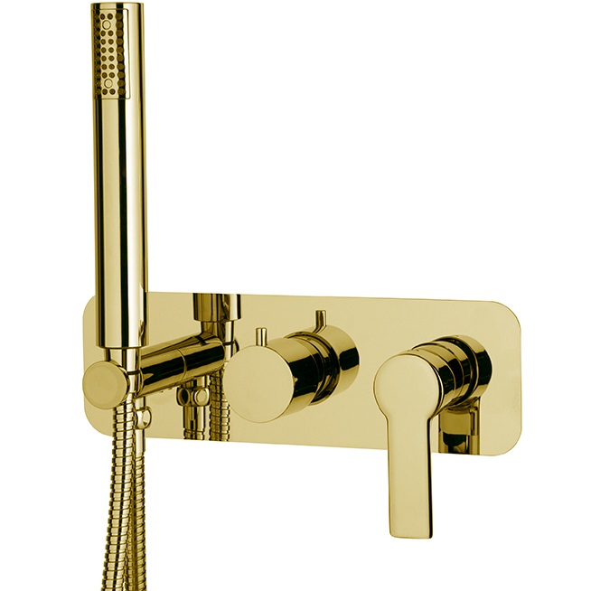 Смеситель для душа скрытого монтажа Fima Carlo Frattini Mast F3149WX2OR (золотой)