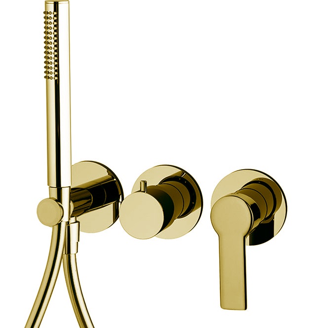 Смеситель для душа скрытого монтажа Fima Carlo Frattini Mast F3149WX8OR (золотой)
