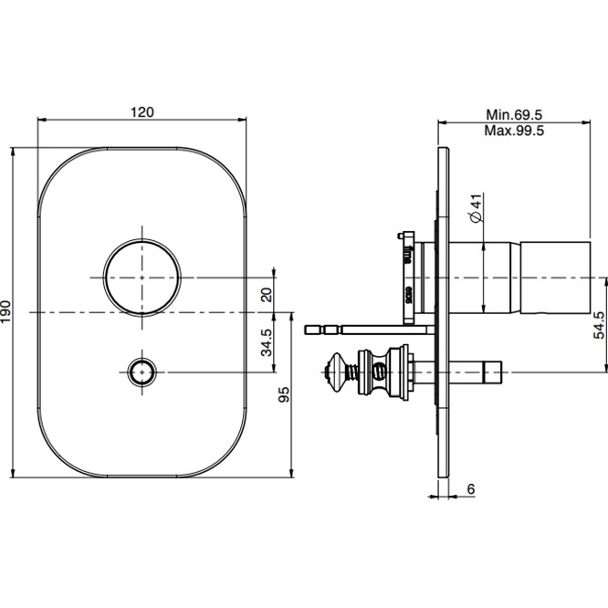 Смеситель для душа скрытого монтажа Fima Carlo Frattini Nomos Go F4169X2CR (хром), 2 источника