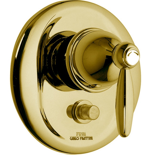 Смеситель для душа скрытого монтажа Fima Carlo Frattini Olivia F5009X2OR (золотой)