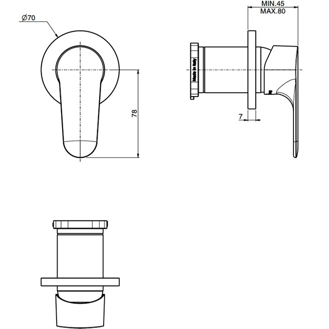 Смеситель для душа скрытого монтажа Fima Carlo Frattini Serie 22 F3833N1CR (хром)