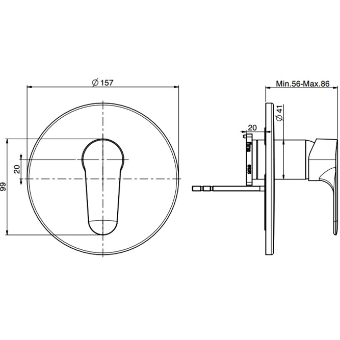 Смеситель для душа скрытого монтажа Fima Carlo Frattini Serie 22 F3839X1NS (черный матовый)