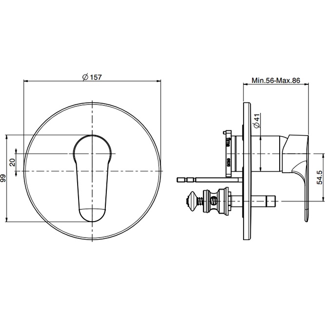 Смеситель для душа скрытого монтажа Fima Carlo Frattini Serie 22 F3839X2NS (черный матовый)