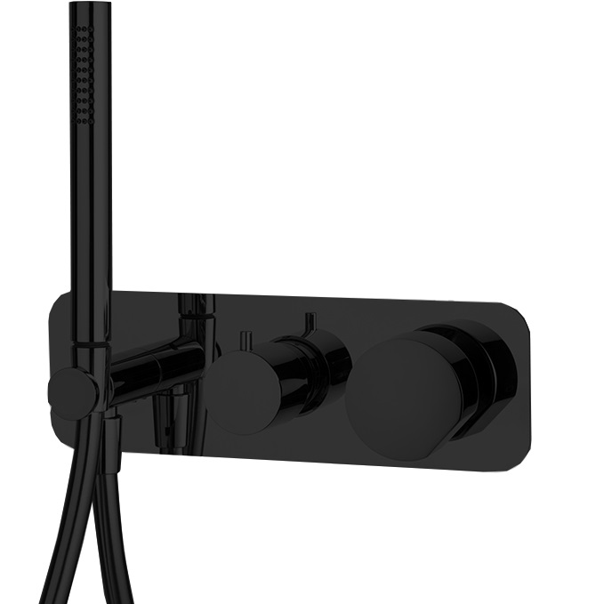 Смеситель для душа скрытого монтажа Fima Carlo Frattini So F3169WX2NS (черный матовый)