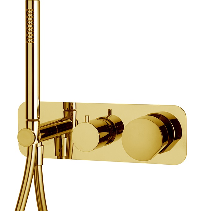 Смеситель для душа скрытого монтажа Fima Carlo Frattini So F3169WX2OR (золотой)