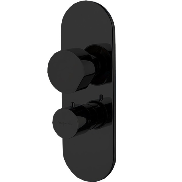 Смеситель для душа скрытого монтажа Fima Carlo Frattini So F3189X7NS (черный матовый), с термостатом