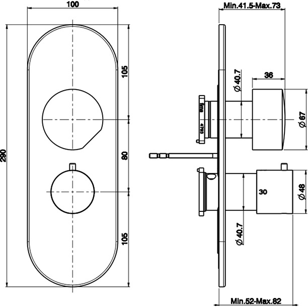 Смеситель для душа скрытого монтажа Fima Carlo Frattini So F3189X7OR (золотой), с термостатом