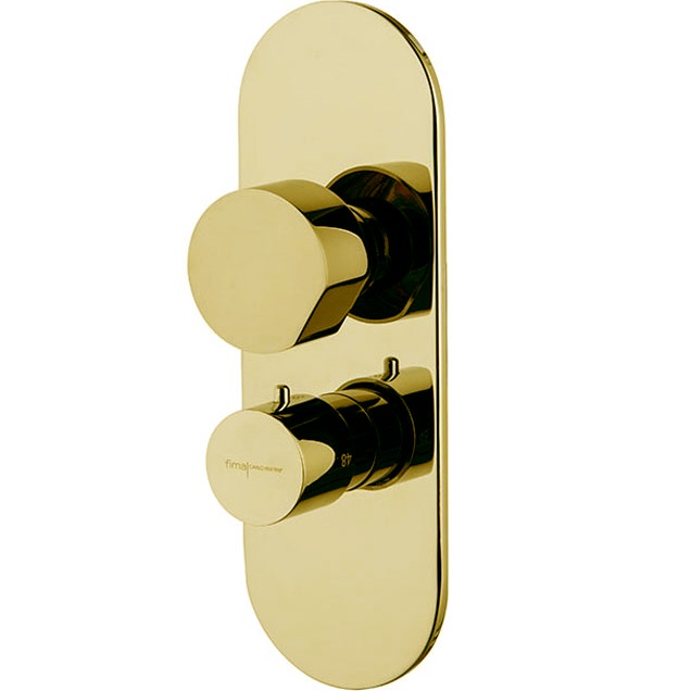 Смеситель для душа скрытого монтажа Fima Carlo Frattini So F3189X7OR (золотой), с термостатом