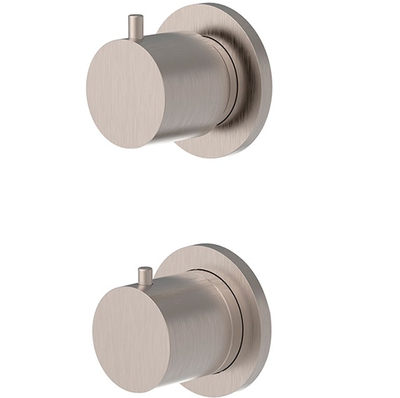 Смеситель для душа скрытого монтажа Fima Carlo Frattini Spillo Steel F3073N7INOX (нержавеющая сталь), 2 источника, с термостатом