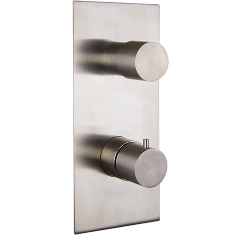 Смеситель для душа скрытого монтажа Fima Carlo Frattini Spillo Steel F3089X1INOX (нержавеющая сталь), с термостатом, 1 источник