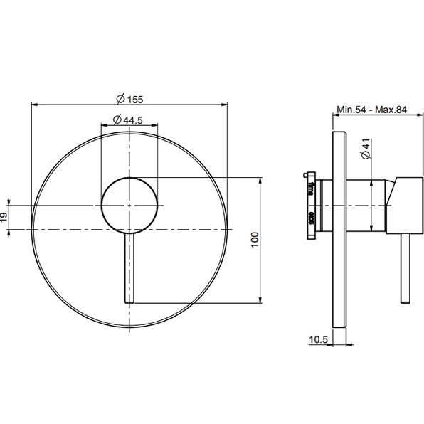 Смеситель для душа скрытого монтажа Fima Carlo Frattini Spillo Up F3039X1CR (хром), 1 источник