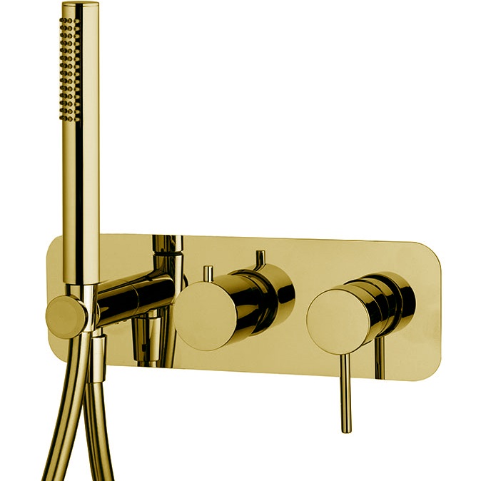 Смеситель для душа скрытого монтажа Fima Carlo Frattini Spillo Up F3049WX2OR (золотой)