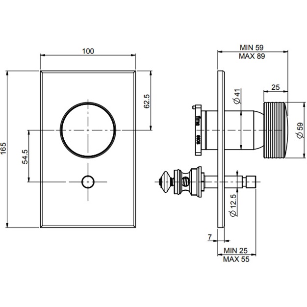 Смеситель для душа скрытого монтажа Fima Carlo Frattini Texture Collection F5609E2HCR (хром)