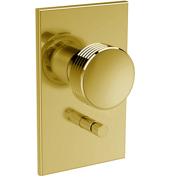 Смеситель для душа скрытого монтажа Fima Carlo Frattini Texture Collection F5609E2HOR (золотой)