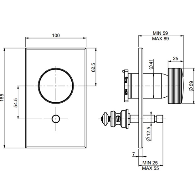 Смеситель для душа скрытого монтажа Fima Carlo Frattini Texture Collection F5609E2HOR (золотой)