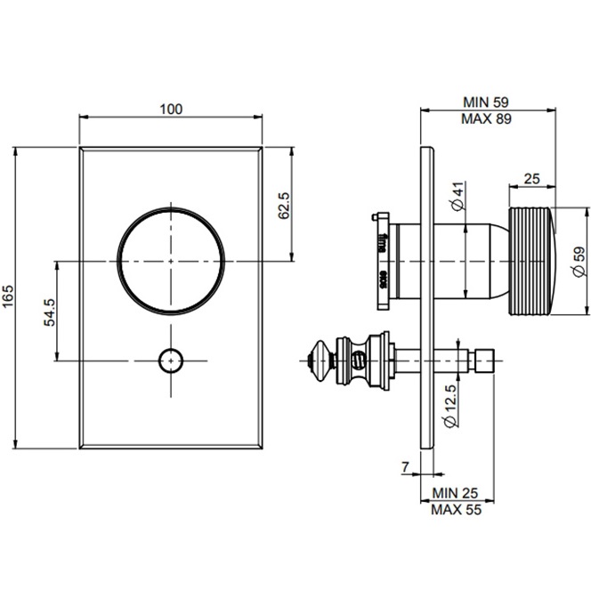 Смеситель для душа скрытого монтажа Fima Carlo Frattini Texture Collection F5609X2HNS (черный матовый)