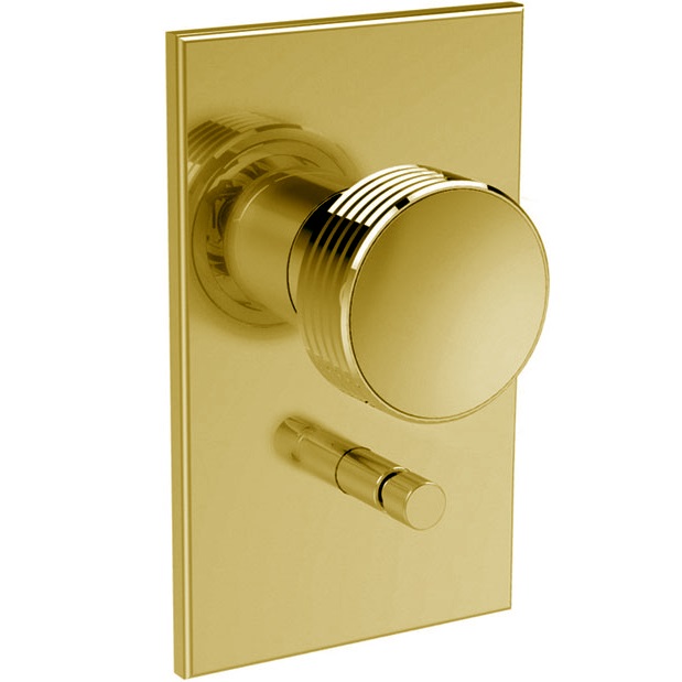 Смеситель для душа скрытого монтажа Fima Carlo Frattini Texture Collection F5609X2HOR (золотой)