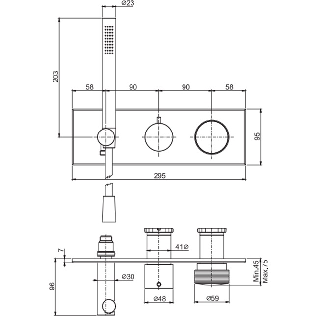 Смеситель для душа скрытого монтажа Fima Carlo Frattini Texture Collection F5619WX2XCR (хром)