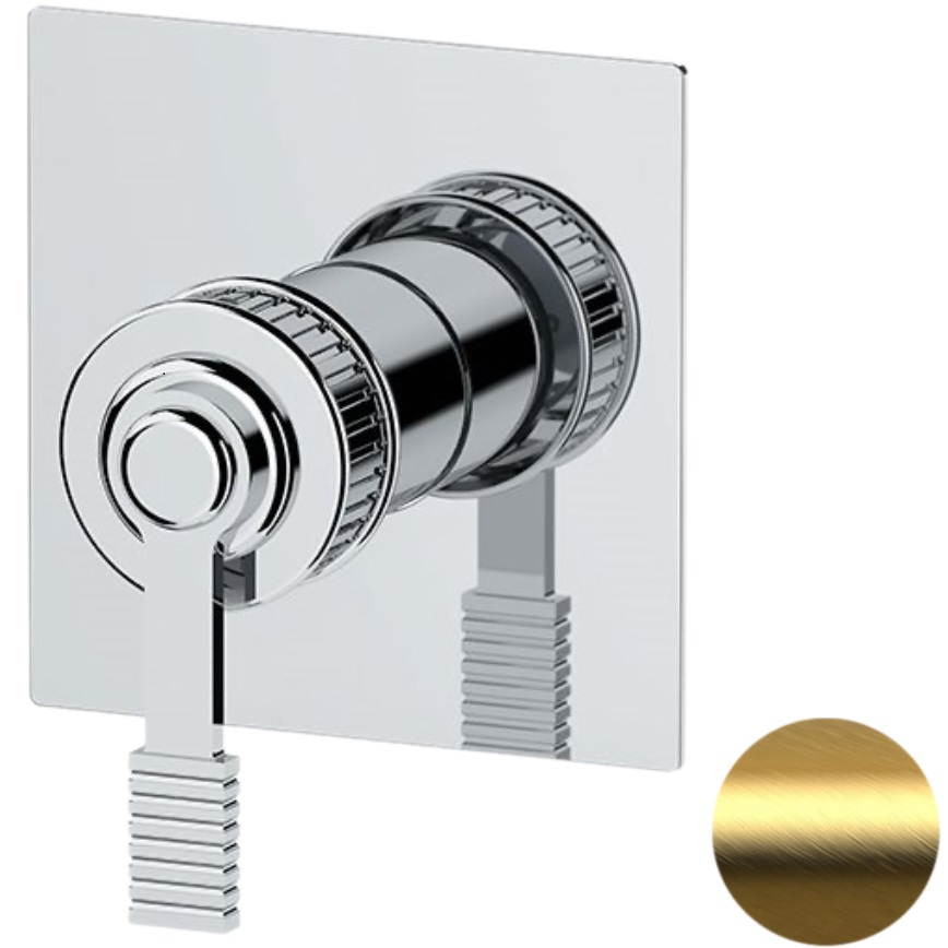 Смеситель для душа скрытого монтажа Remer Atelier AL30QBG (золото брашированное)