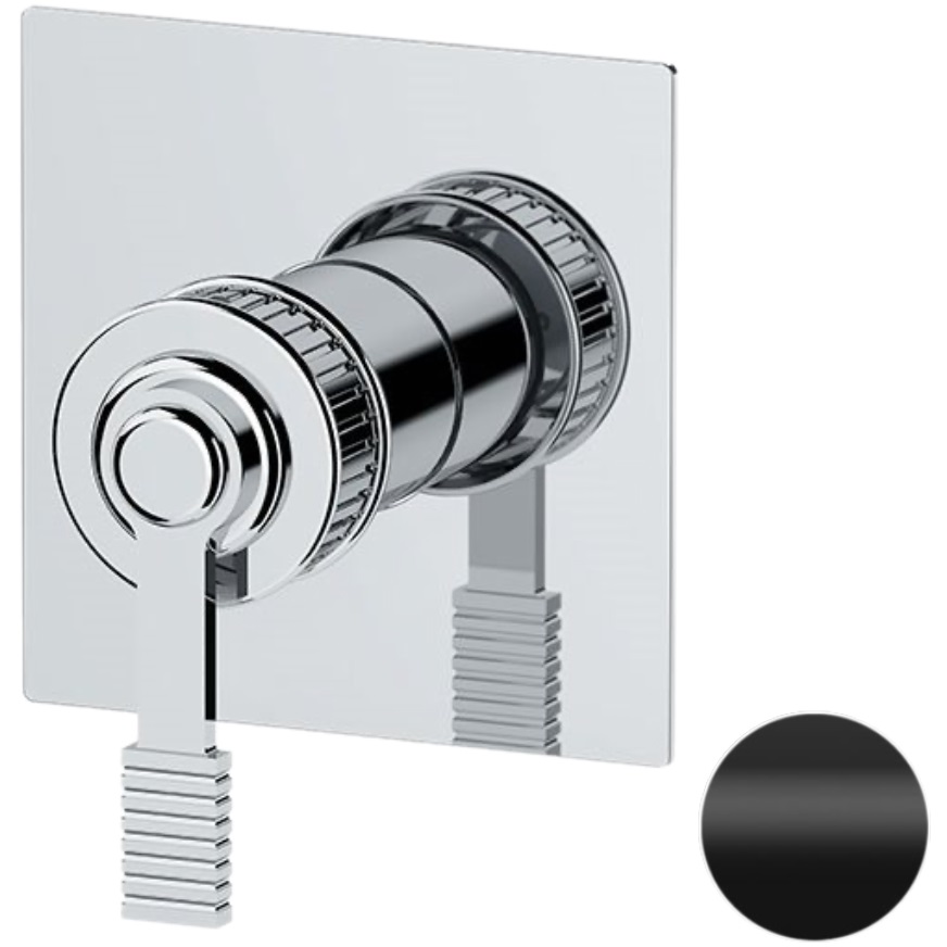 Смеситель для душа скрытого монтажа Remer Atelier AL30QNO (черный матовый)