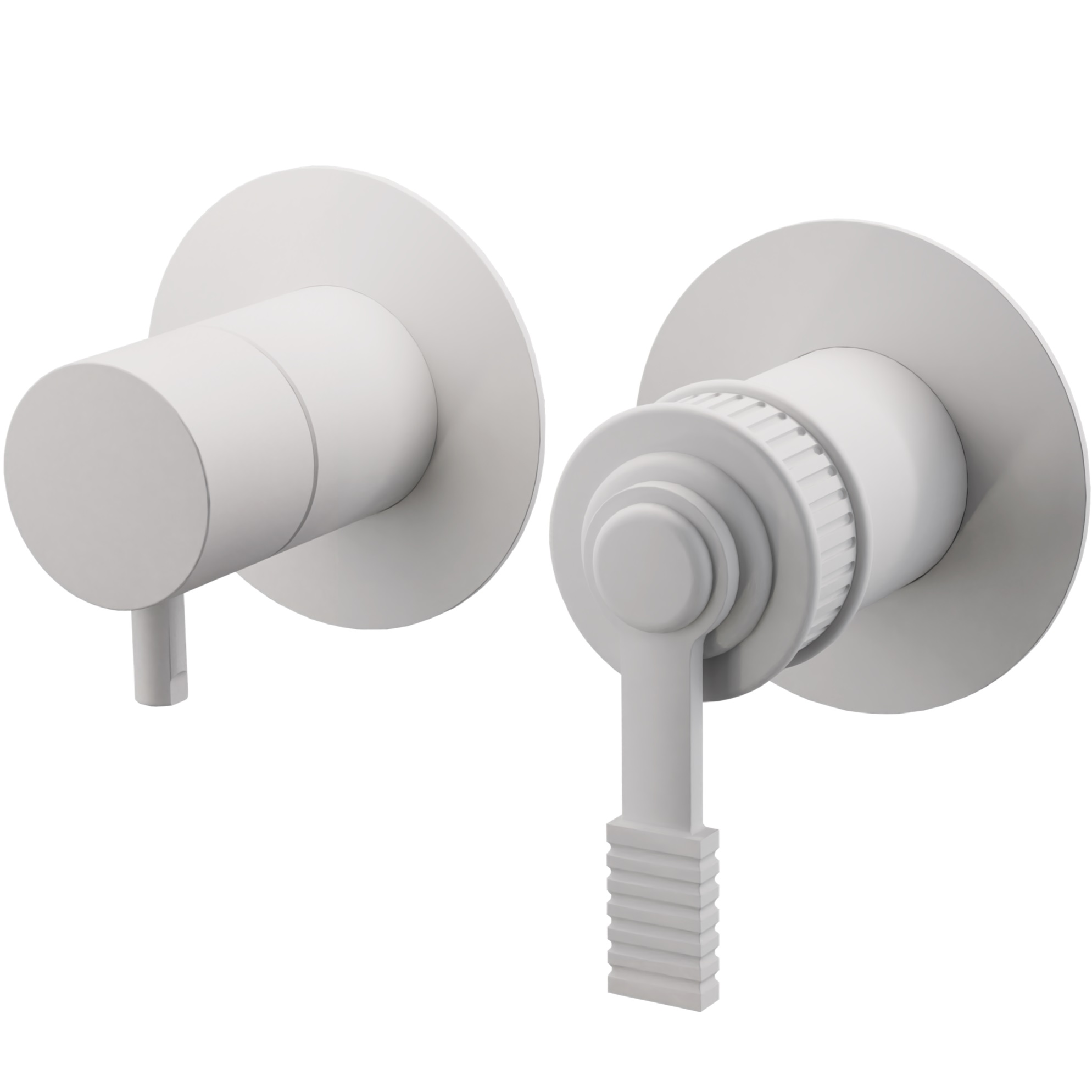 Смеситель для душа скрытого монтажа Remer Atelier AL92ZPBO (белый матовый)