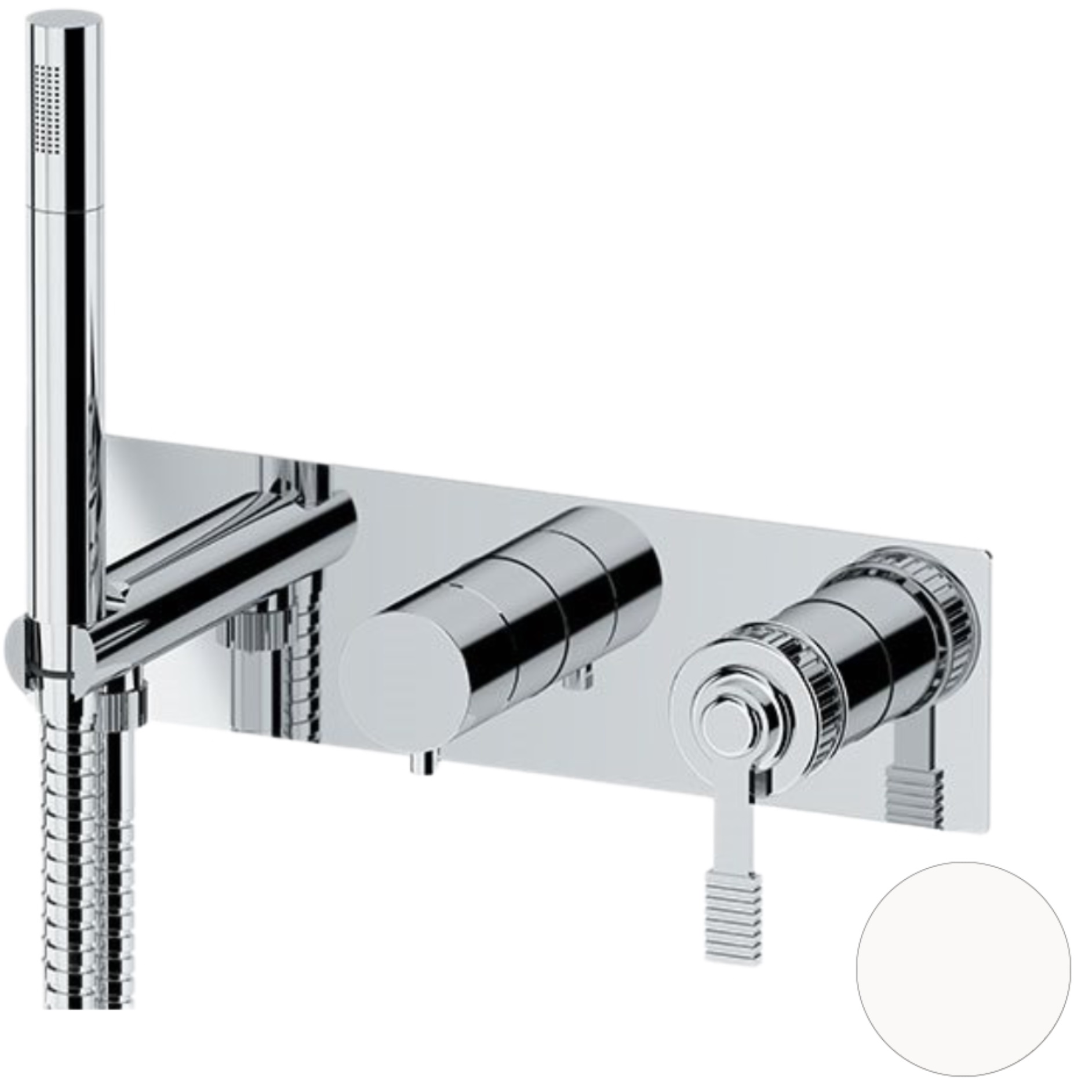 Смеситель для душа скрытого монтажа Remer Atelier AL97D2BO (белый матовый)